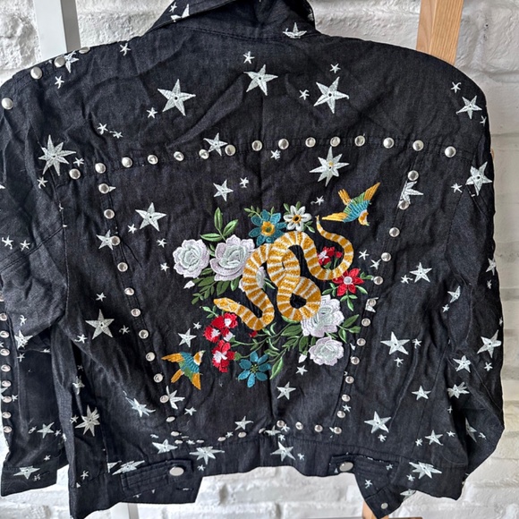 Lenni the Label Black Zero Jacket Studs Snake Embroidered Patch - Picture 4 of 7